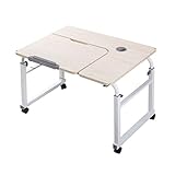 QIFFIY Computertisch Stehpult Bewegliche Hebe Laptop-Schreibtisch Einstellbare Laptop-Tisch mit Rad Durable und rutsch Wohnzimmer Study Computer-Schreibtisch Klapptisch (Color : B, Größe : Large)