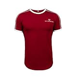 Deutsche Marke Out of Nothing - Gym Fitness T-Shirt Funktionelle Sport Bekleidung, Slim Fit - Adamant Shirt (Weinrot, Medium)