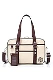 Japanische Handtasche Schultasche PU Leder Duffle Bag High School Studenten Ita Bag JK Uniform Tasche, braun, Einheitsgröß