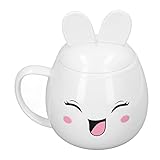 cersalt USB-Heizungs-Wasserbecher, tragbarer 280 ml elektrischer Wasserbecher Mini für das Büro für die Schule für zu Hause(Smiley)