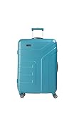 travelite 4-Rad Koffer Größe L mit TSA Schloss, Gepäck Serie VECTOR: Robuster Hartschalen Trolley in stylischen Farben, 072049-21, 77 cm, 103 Liter, türk