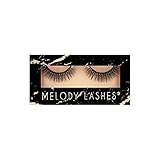 Melody Lashes vegane 3D Wimpern, ultra fluffig Eyelashes mit dünne Band Flauschige Künstliche Wimpern bis zu 15x wiederverwendbar vegan (Chloe)