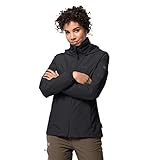 Jack Wolfskin Damen Stormy Point Jacket W atmungsaktive Regenjacke, Schwarz (Black), XXL
