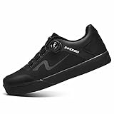 SANDUGO Mountainbike D/H SPD MTB Schuhe Convertible für Flat Pedals Schuhe Schwarz Size:EU40