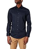 Seidensticker Herren Slim Langarm Twill Hemd, Blau (Blau 19), (Herstellergröße: 42)