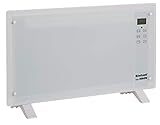 Einhell Glaskonvektor GCH 2000 W (2 Heizstufen bis 2000 Watt, X-Shape Heizelement, Thermostat 15 bis 50 Grad, Touchscreen, LCD-Display, Zeitschalter)
