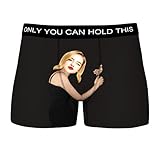 OMG SOCKS Personalisiert Herren Unterhose Boxershorts mit Gesicht Foto Bedrucken, Unterwäsche Bild Text lustig Geschenk für Männer F