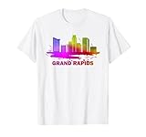 Bunte Grand Rapids Stadtlandschaft – Grand Rapids Skyline T-S