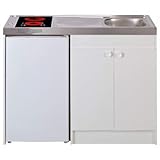 Mezieres DF114 Küchenhelfer + Domino-Fenster, Breite 120 cm, mit Kühlschrank