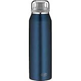 alfi Trinkflasche 500ml, isoBottle, Thermosflasche, Edelstahl blau Isolierflasche auslaufsicher, Wasserflasche 5677.208.050, Thermoskanne 12 Stunden heiß, 24 Stunden k