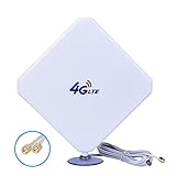 Aigital SMA 4G LTE Antenne Dual Mimo 35dBi Hochleistungs Netzwerkantenne Signalverstärkung Modem Adapter für Mobile Hotspots mit 2m Kabel und Saugnap