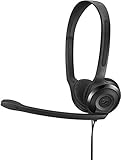 Sennheiser PC 3 Chat - Langlebiges On-Ear Headset PC, Kopfhörer mit Kabel, Rauschunterdrückendes Mikrofon, Einfach zu Verbinden, Stereosound, Für Online-Anrufe, -Unterricht und Gaming