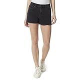 FRAYED Jeans Damen High Rise 8,9 cm Schrittlänge Denim Shorts, Midnight Sky,