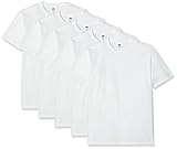 Fruit of the Loom Herren Super Premium Short Sleeve T-Shirt, weiß, XXL (5er Pack)