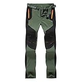 KAMEIMEI Skihose Sporthose Regenhose Wasserdicht Atmungsaktive Leicht Wanderhose Outdoor Hose Trekkinghose Color-Blocking Outdoor Assault Pants Fleece Thickened Soft Shell Sk