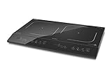 Caso Maitre 3500 Induktionskochplatte doppelt mobil, 3500 W PowerSharing, SmartControl 12 Stufen, 60-240°C, 180 Min. Timer, 26cm Fläche, Glaskeramik, 02231, 60 Z