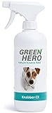 Green Hero Knabber-EX Erziehungsspray für Hund & Katze Verhindert Knabbern & Ankauen von Möbeln Schuhen u.v.m. Bitterspray Knabberstopp 500