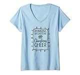 Damen Lustiges Kaffee-Koffein, Cheer Celebration T-Shirt mit V