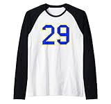 Lucky Number #29 Blau Gelb Sport Spieler Fan Trikot Rag