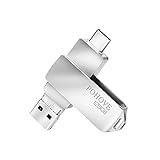 POHOVE USB Stick 128 GB, 3 In 1 Speicherstick USB 128 GB Type C/ Micro USB/USB 3.0 Flash Drive 128gb Für PC, MacBook, Tablet , Android Smartphone Zum Übertragen Und Speichern Von Daten (Silber)