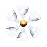 ZYUJIA MR16 7W Warmweiß 3000K LED Glühbirnen(Äquivalent 70W Halogenbirne)700LM GU5.3 Strahler Nicht Dimmbar Energiesparlampe AC 85-265V,6 Packung