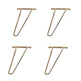 Möbelbeine, Bodenschutzfüße, Möbel Ersatzfüße, 4 STÜCK Möbelbeine, Haarnadel Tischbeine Metall, Neigung Sofa Beine mit Beschützer Füße, Mid-Century Modern Style for Couchtisch Beine, Beine, Beine, S