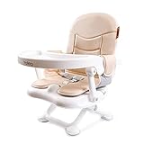 YOLEO Hochstuhl für Kleinkinder Klappbarer Baby Boostersitz Verstellbar zum Füttern Esstisch Outdoor Aktivitäten von 6-36 Monaten Babystuhl (Beige)