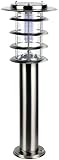 ZXYDD Solar Rasenleuchte Garten Villa Außenleuchte Home Grass Wasserdicht Modern Einfach LED Edelstahl Stigma Stehlampe Pfosten Veranda Terrasse Säulenlampe Straßenlaterne T