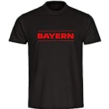 T-Shirt Bayern Schriftzug schwarz Herren Gr. S bis 5XL - Bayern Fußball München Fanartikel, Größe:XXXXL