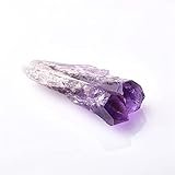 WANGJBH Steine 1 stück Natürlicher Amethyst Quarz Cluster Ore Mineral Crystal Zauberstab Point Rohe Kristalle Mineralien Probe Heilung Stein Dekoration (Color : Natural Amethyst, Size : 30-50g)