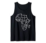 Afrika Karte mit Umrisse afrikanischer Länder. Tank Top