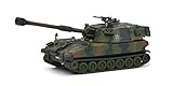 Schuco 452651900 Panzerhaubitze M-109G, Modellauto, Maßstab 1:87, Fleck