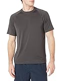 Amazon Essentials Short-Sleeve Quick-Dry UPF 50 Swim Tee Schwimm-Shirt-Set, Dunkelgrau, L