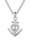 trendor Glaube Liebe Hoffnung Anhänger mit Damen-Halskette Silber 925 Kette 08813