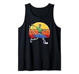 Disc Golf Dead Driver Skeleton Flying Power Shot Vintage Tank Top