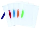 Exacompta 47600E Packung (mit 5 Klemmappen Clip Design, aus PP, DIN A4, 21 x 29,7 cm) transparent/weiß