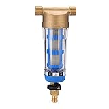 Wasserfilter Wiederverwendbare Spin-Down-Sediment-Wasserfilter Zoll Wasserhahn Wasserfilter Außengewinden Wasser-Vorfilter-Sedimentfilter für Brunnenwasserschlauch-Sedimentfilter(1/2' Male Thread )