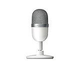 Razer Seiren Mini (Mercury) - USB Kondensator-Mikrofon für Streaming (Kompakt mit Supernieren-Richtcharakteristik, neigbarer Ständer, Integrierter Schockdämpfer) Weiß