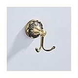 lilili Badezimmerzubehör Set Bronze Toilettenpapierrollenhalter Badezimmer Dusche Seifenschale Kleiderhaken WC Bürstenhalter Handtuchring Badezimmer Hardware Set(Color:Robe Hook)