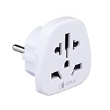 EU Europe Europa European Adapter Stecker Plug Reisen Typ F/C to zu Spanien, Frankreich, Italy Italien IT, German Germany, Denmark Dänemark to UK English, US USA Amerika Adaptor Steckdose 3