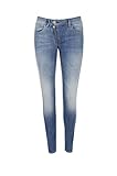 G-STAR RAW Damen Lynn Zip Mid Waist Skinny Jeans, Blau (medium aged 7802-071), 28W / 34L