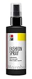 Marabu 17190050073 - Fashion Spray schwarz 100 ml, Textilsprühfarbe, m. Pumpzerstäuber, für helle Textilien, weicher Griff, einfache Fixierung, waschbeständig bis 40°C, tolle Effekte auf S