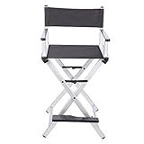 LGQ Professioneller Make-Up Artist Chair, Heavy Duty Klappstuhl, Klappbarer Regiestuhl Faltbarer Aluminium-Make-Up-Stuhl, Max. TragfäHigkeit 300 Lbs,R