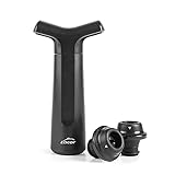 LACOR 63051 Vakuumpumpe für Wein Keep, Pumpe für 10 bis 20 Mal, inklusive 2 Stöpseln, Polypropylen, BPA-frei, Schwarz, ABS