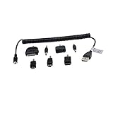 USB Ladekabel für Jay-Tech Tablet PC W10, inkl. 7 Adapter, 0,9 Meter Spiralkab