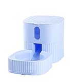 Haustierfutter Wasserspender Bundle Set für Hunde Katzen Automatischer Nachfülltränke Trockenfutter Vorratsbehälter Schüssel Kleine Mittelgroße Hunde Katzenfütterung Trän(Size:Zuführung,Color:Blau)