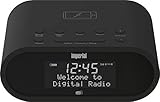 Imperial DABMAN d20 Radiowecker (DAB+ / DAB/UKW, Mono, Wecker, Uhrenradio, Wireless-Charging Funktion, Favoritenspeicher) schw