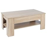 ML Design Couchtisch mit 1 Schublade und Ablageboden, 110 × 65 × 48 cm, Spanplatte, Sonoma Eiche, Robust und Kratzfest, Moderner Beistelltisch Wohnzimmertisch Sofatisch Kaffeetisch Tisch Möbel Dek