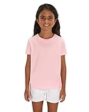 Hochwertiges Kinder T-Shirt aus 100% Bio-Baumwolle für Mädchen und Jungen. Eignet sich hervorragend zum bedrucken. (z.B.: mit Transfer-folien/Textilfolien), Size:122/128, Color:Cotton Pink