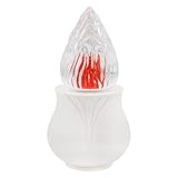 365 Tage lange Lebensdauer batteriebetriebene flammenlose LED-Lampe Friedhofskerze geeignet für Religion Kirchenfriedhof regenfest (Weiß)